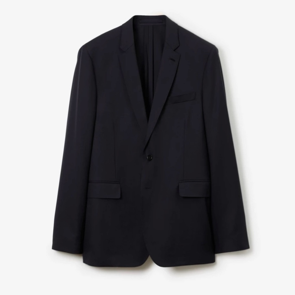 Burberry London Made in Italy Tailored Wool Jacket in Black Size 38 R $1890